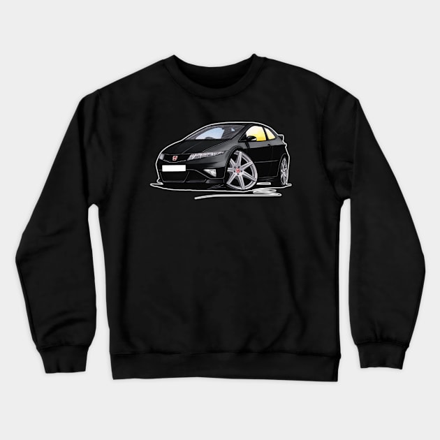 Honda Civic Type-R (FN2) Black Crewneck Sweatshirt by y30man5